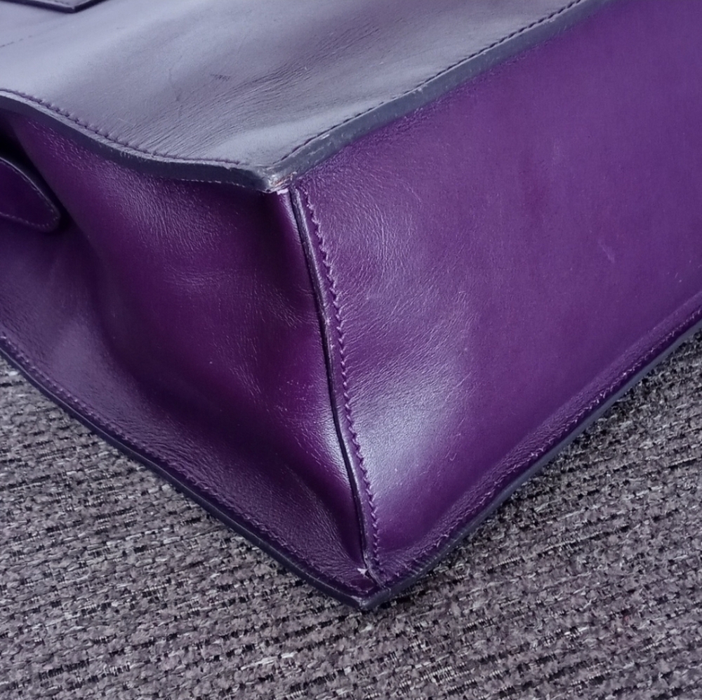 💟RARE 2014 Ralph Lauren💟 - Eggplant Purple Tote - Picture 11 of 16